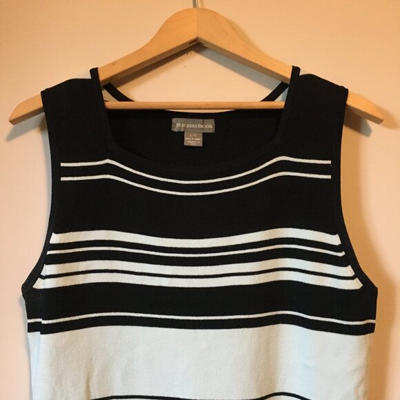 Blue Striped Rayon Blend Tank Top - Picture 3 of 13